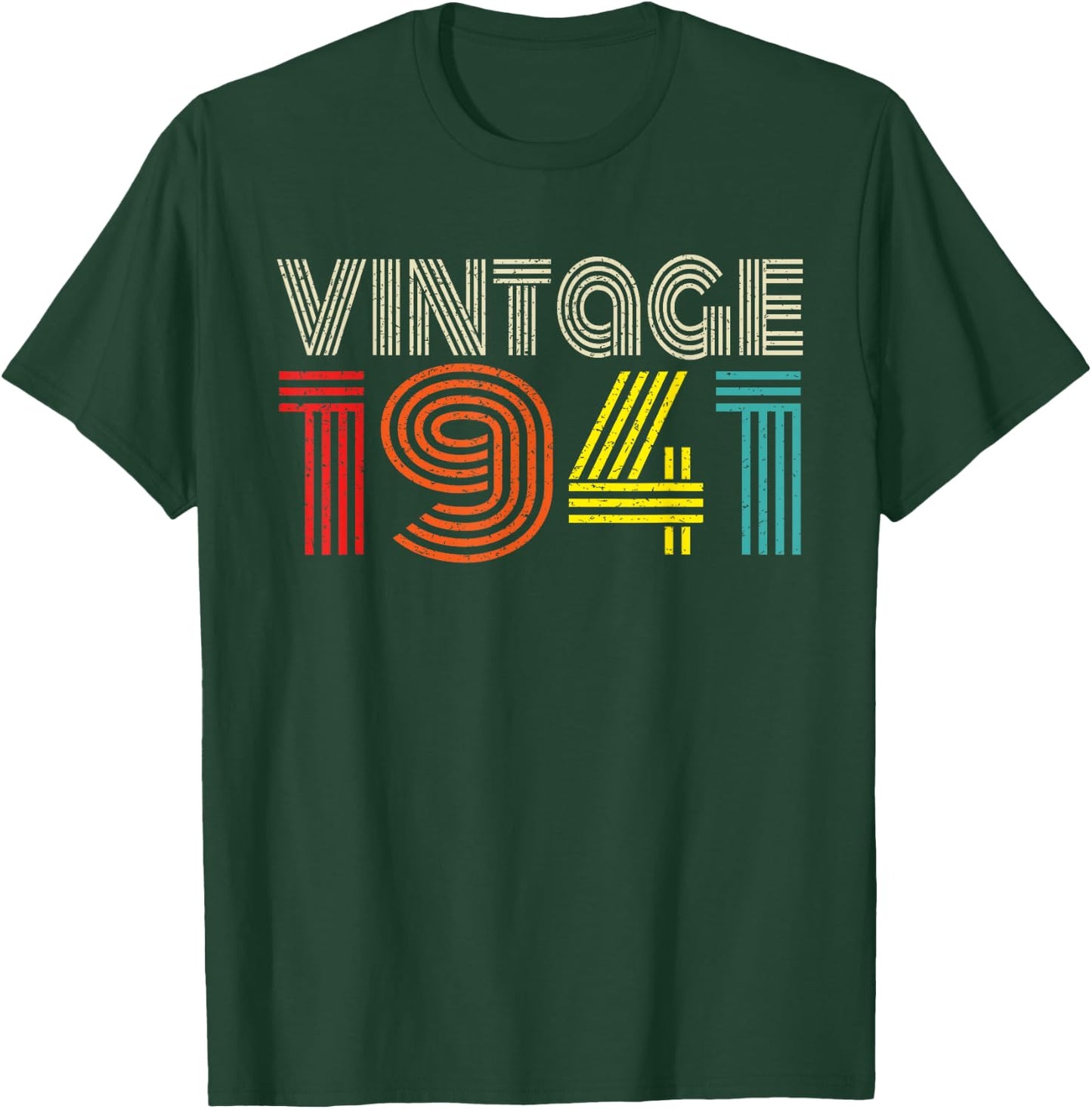 Vintage 1941 Classic 1941 Men Women Vintage Year Birthday T-Shirt - T-Shirt | Forest