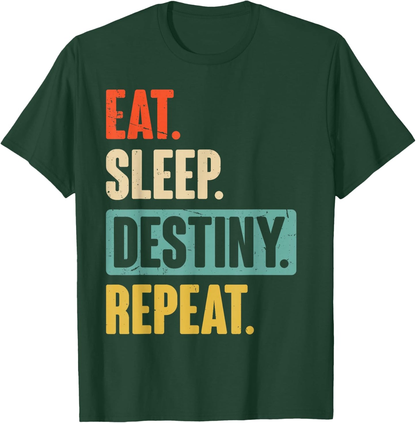 Eat Sleep Destiny Repeat Funny Video Games Gaming Gift T-Shirt - T-Shirt | Forest
