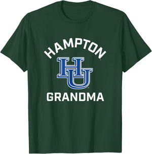 Hampton University Pirates Arched Grandma T-Shirt - T-Shirt | Forest