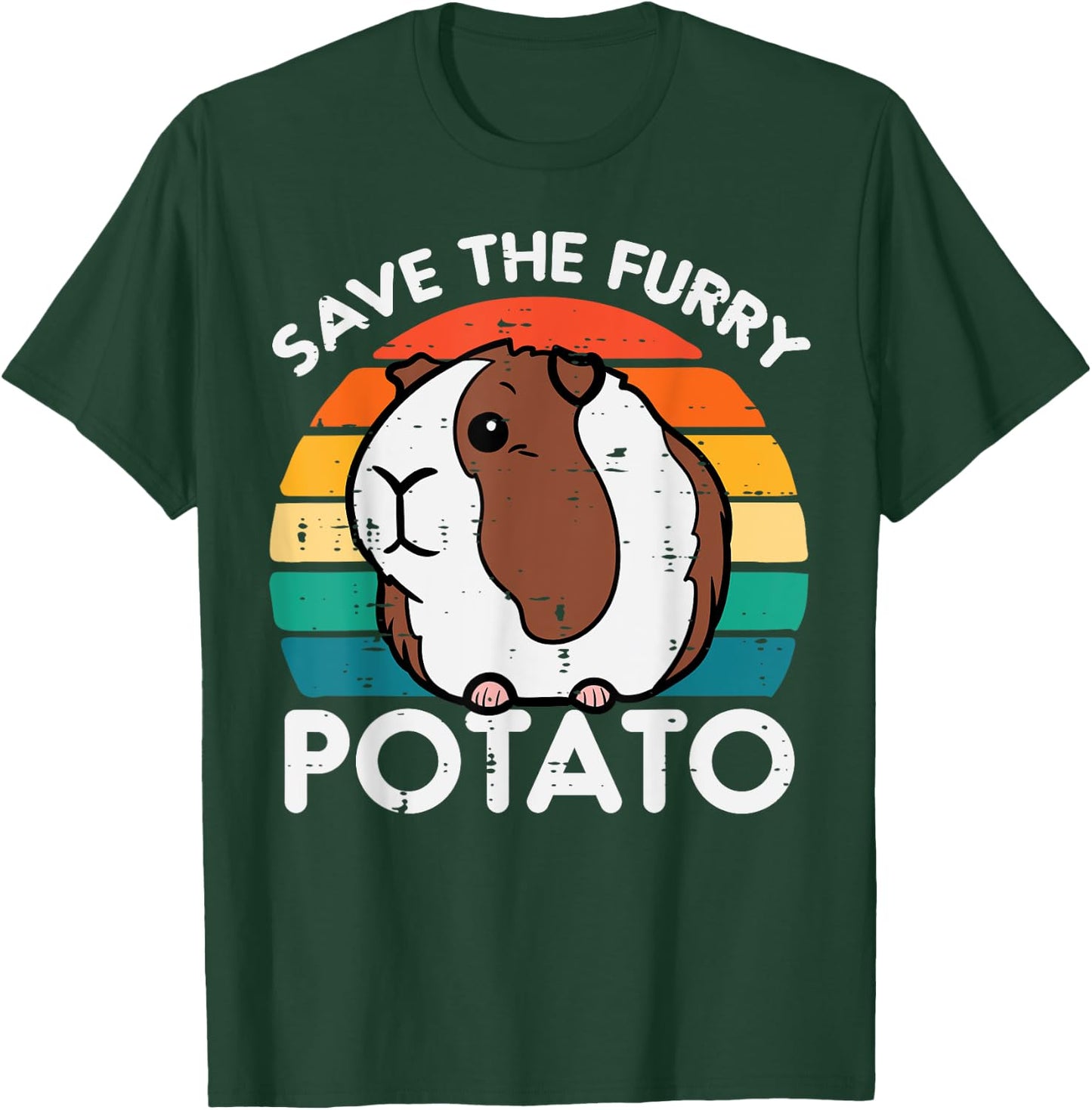 Guinea Pig Save Furry Potato Cavy Pet Owner Women Kids Men T-Shirt - T-Shirt | Forest