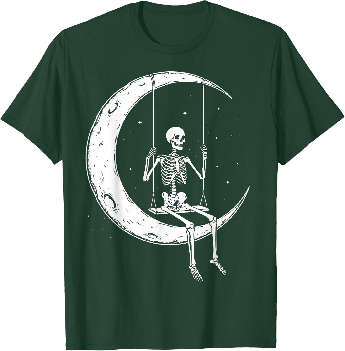 Skeleton Moon Swing T-Shirt - T-Shirt | Forest