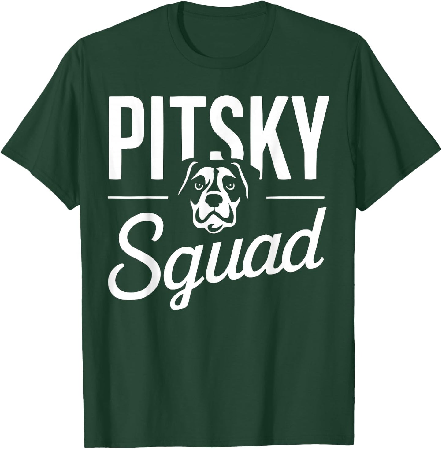 Pitsky Owner Dog Lover Puppy Pit Bull Siberian Husky T-Shirt - T-Shirt | Forest