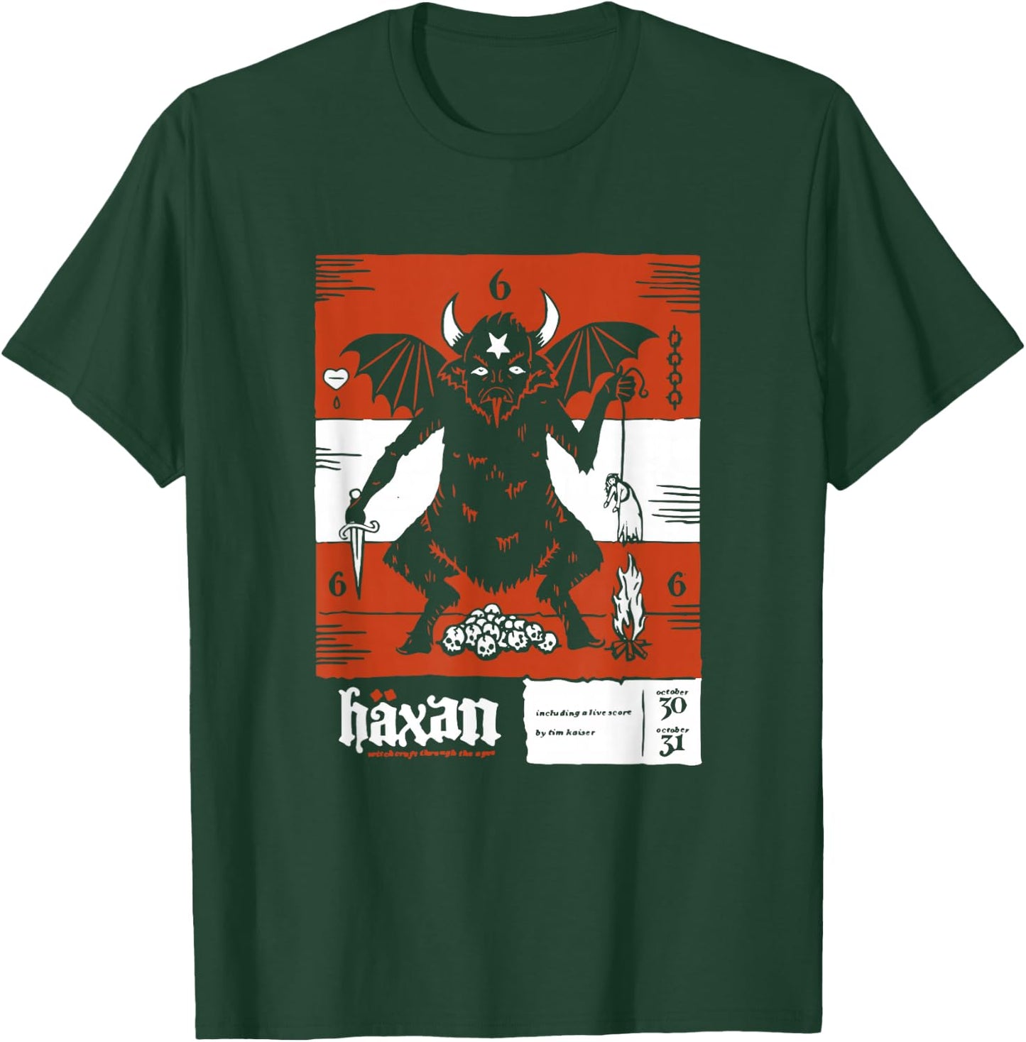 Häxan (1922) Movie Poster Devil Satan Sabbath Silent Film T-Shirt - T-Shirt | Forest