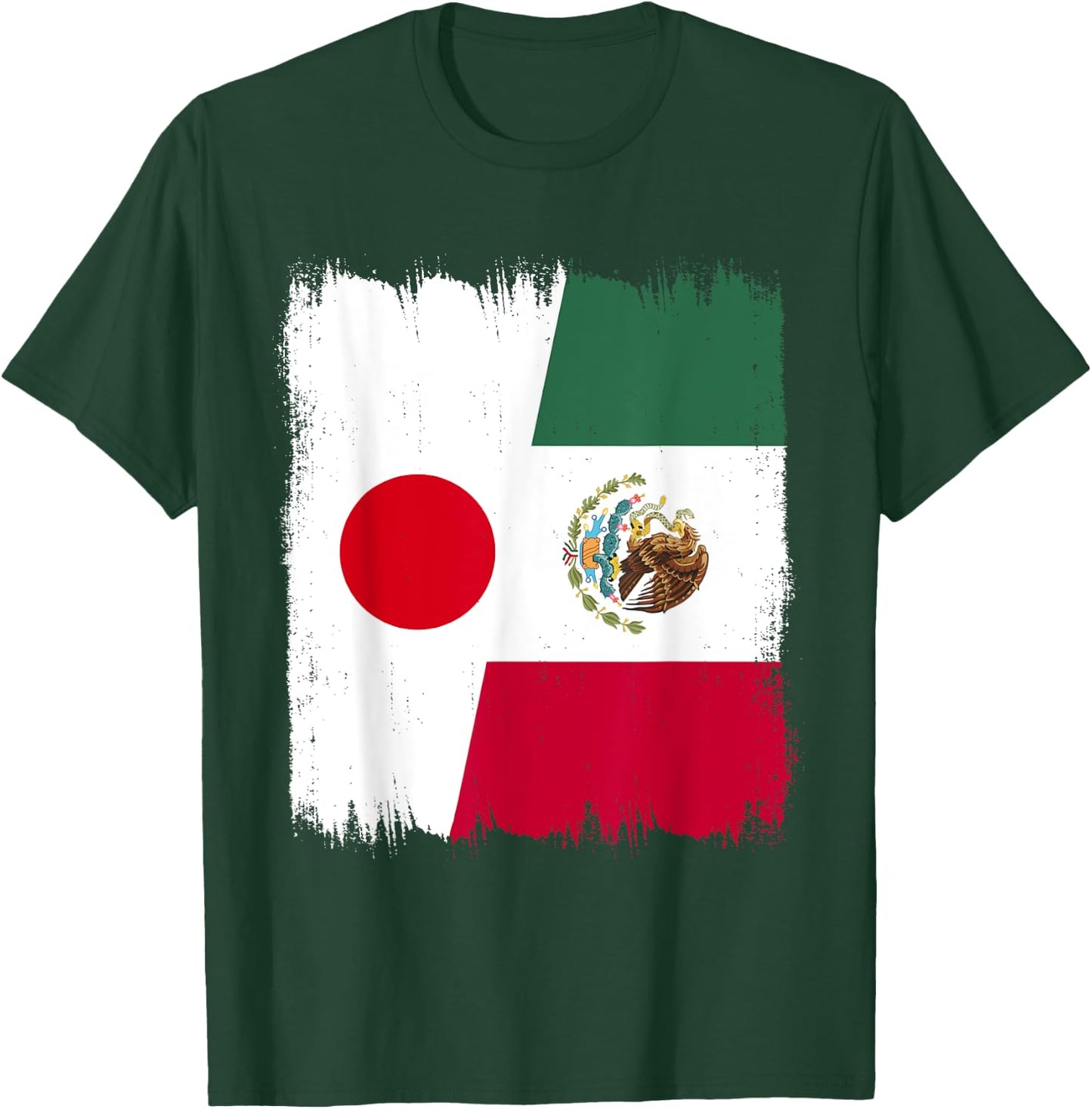 Japan Mexico Flag Japanese Mexican Roots T-Shirt - T-Shirt | Forest