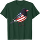 US Flag Dark Eyed Junco Patriotic Bird Face 4th Of July T-Shirt - T-Shirt | Forest