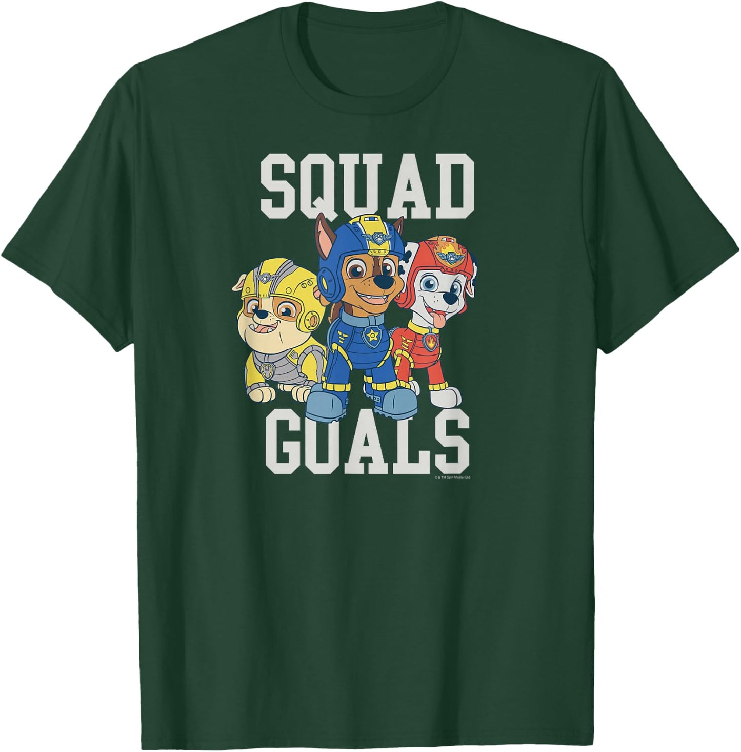 Paw Patrol Series - Chase Rubble Marshall Squad Goals T-Shirt - T-Shirt | Forest