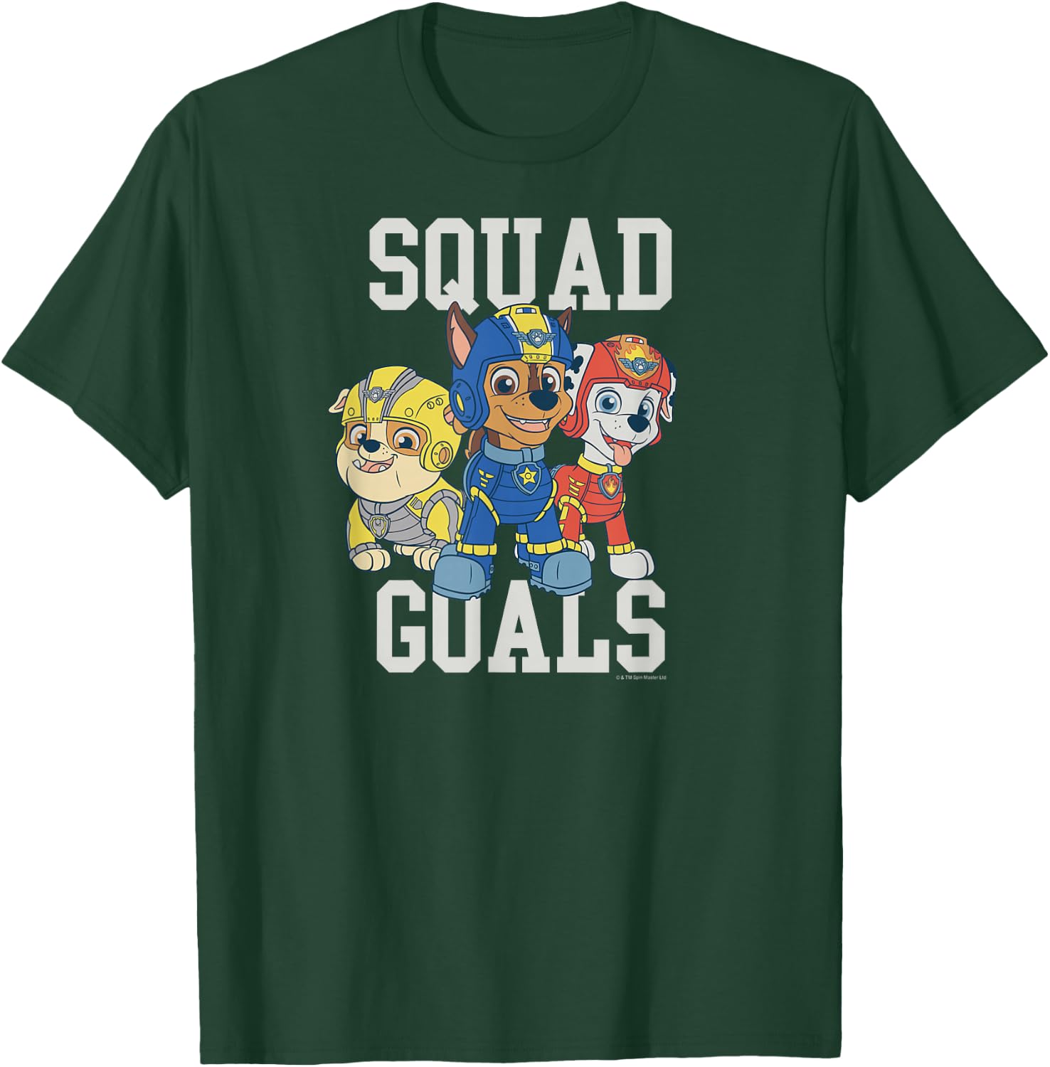 Paw Patrol Series - Chase Rubble Marshall Squad Goals T-Shirt - T-Shirt | Forest