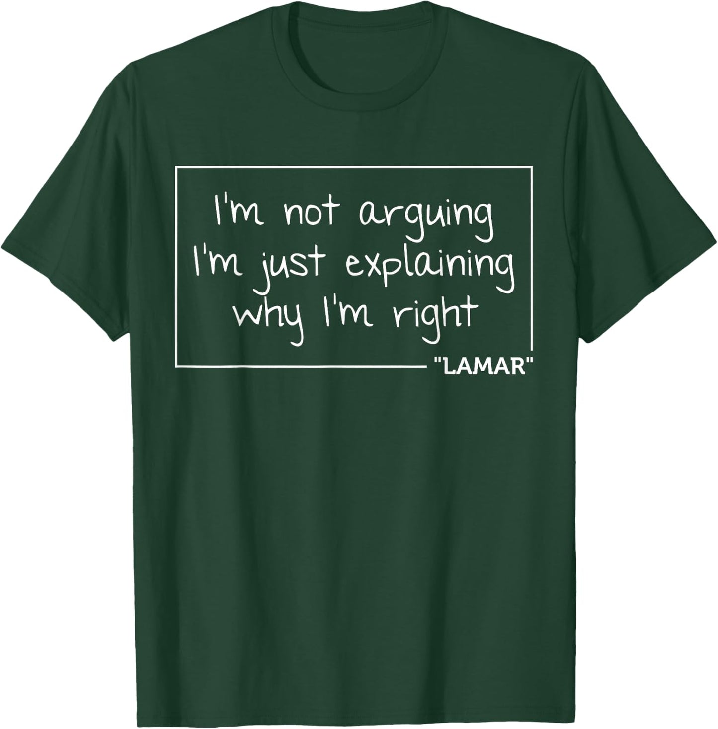 LAMAR Quote Funny Birthday Personalized Name Gift T-Shirt - T-Shirt | Forest