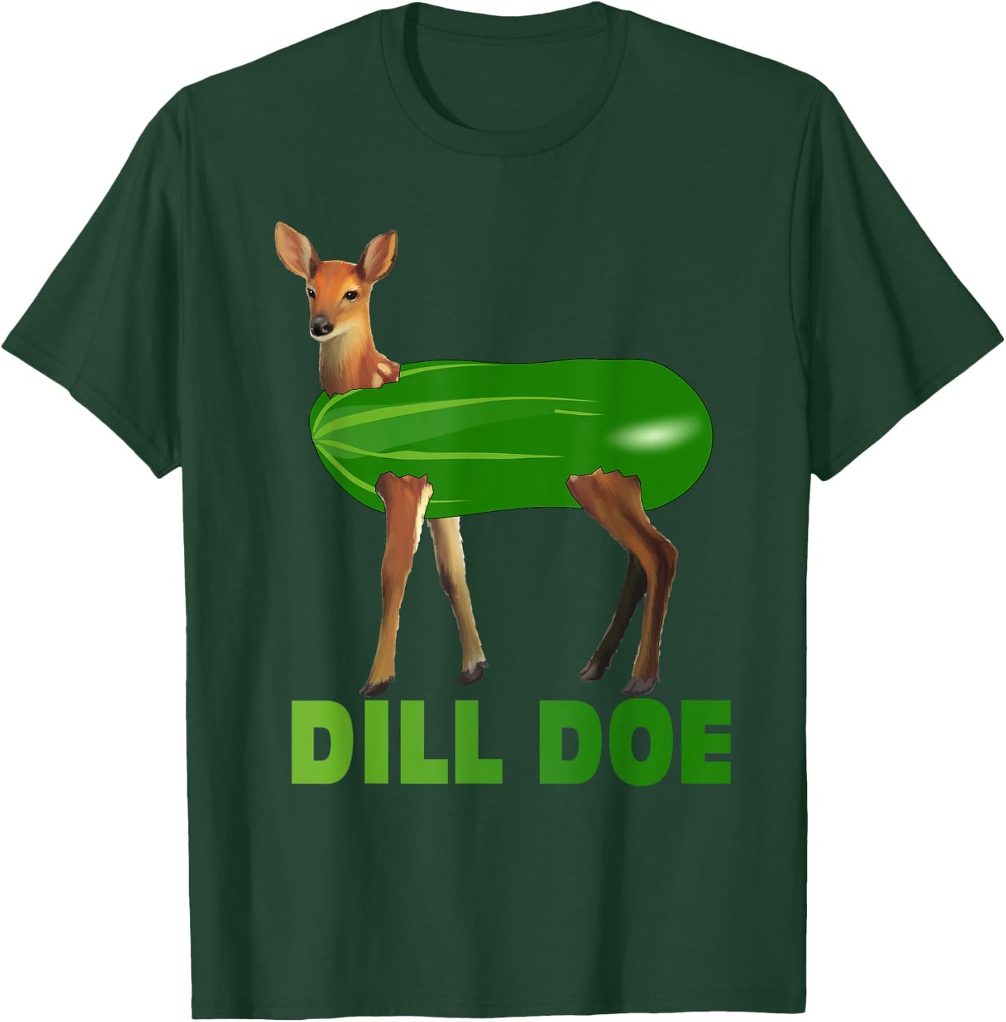 Dill Doe Funny Adult Humor Funny Nature Deer Redneck T-Shirt - T-Shirt | Forest