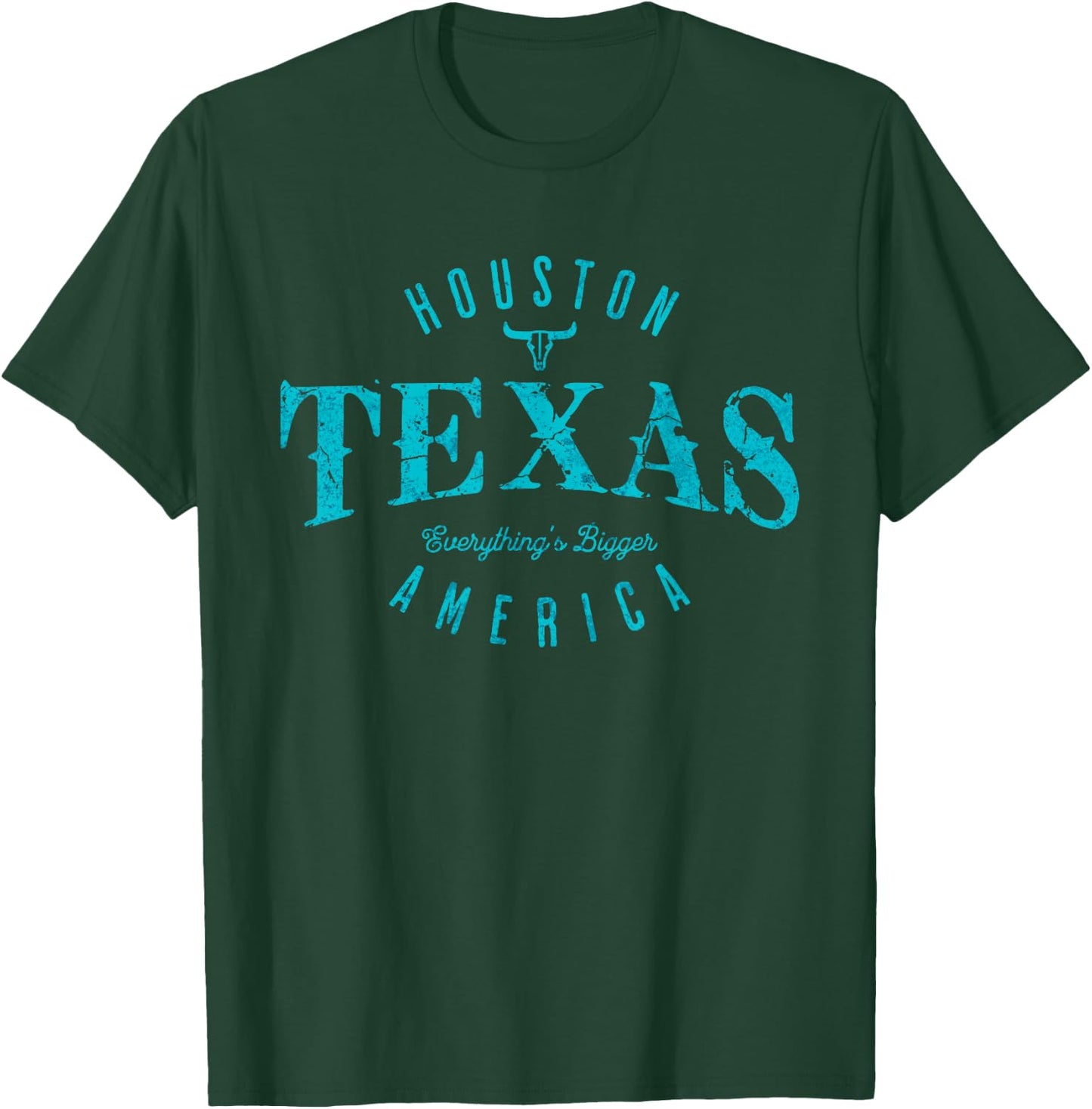 Houston, Texas s Vintage Fade Effect s Patriotic American Women Kids Men T-Shirt - T-Shirt | Forest
