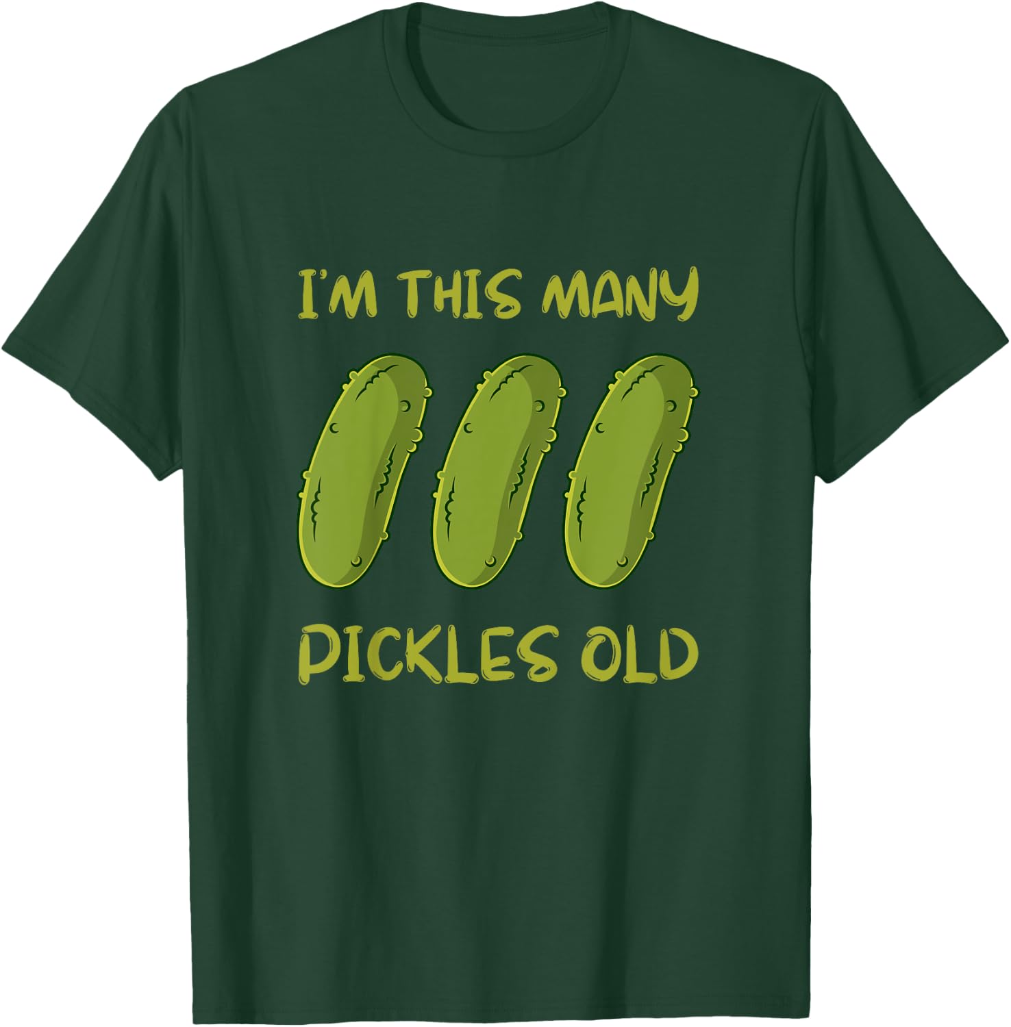 Kids I'm This Many Pickles Old - 3rd Birthday 3 Years Old Bday T-Shirt - T-Shirt | Forest