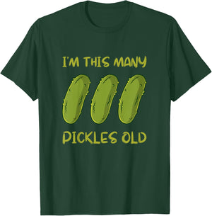 Kids I'm This Many Pickles Old - 3rd Birthday 3 Years Old Bday T-Shirt - T-Shirt | Forest