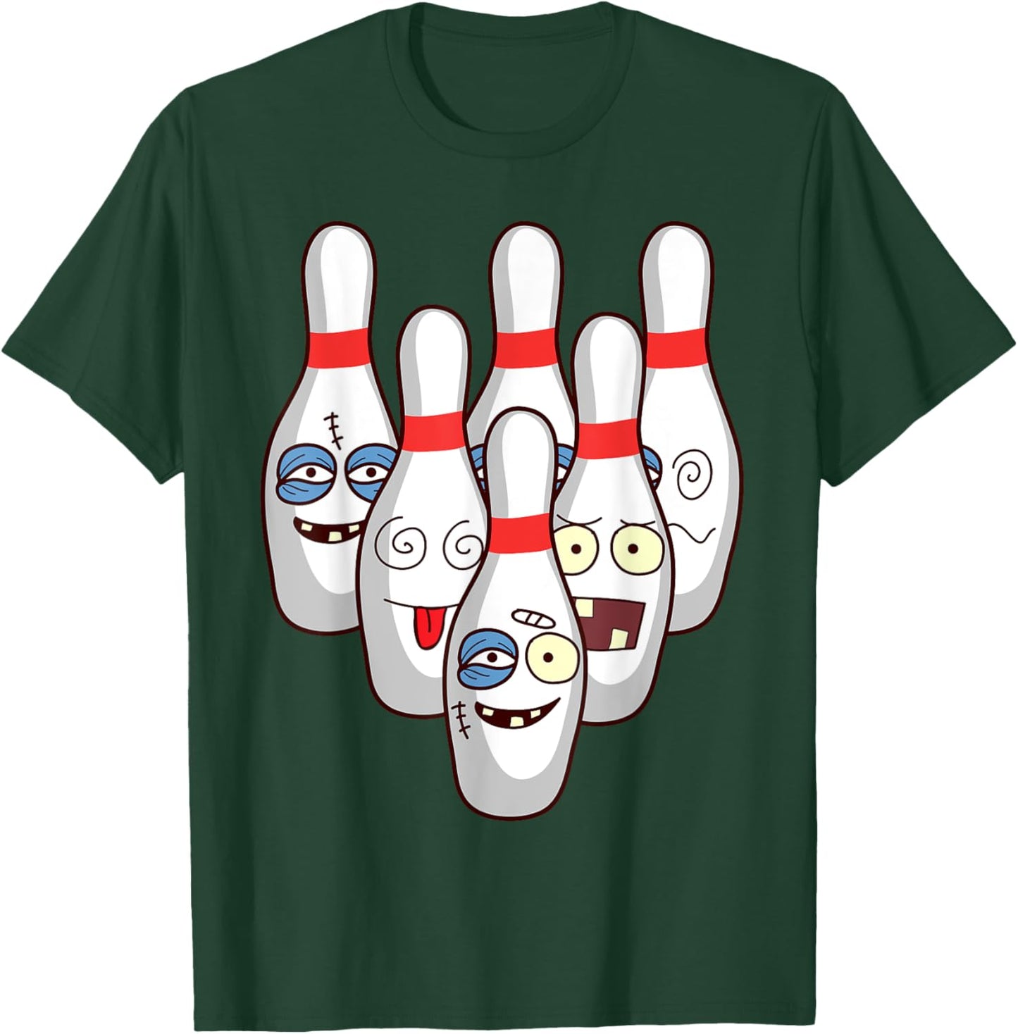 Cool Bowling Art Women Boys Kid Bowling Lover Bowler T-Shirt - T-Shirt | Forest