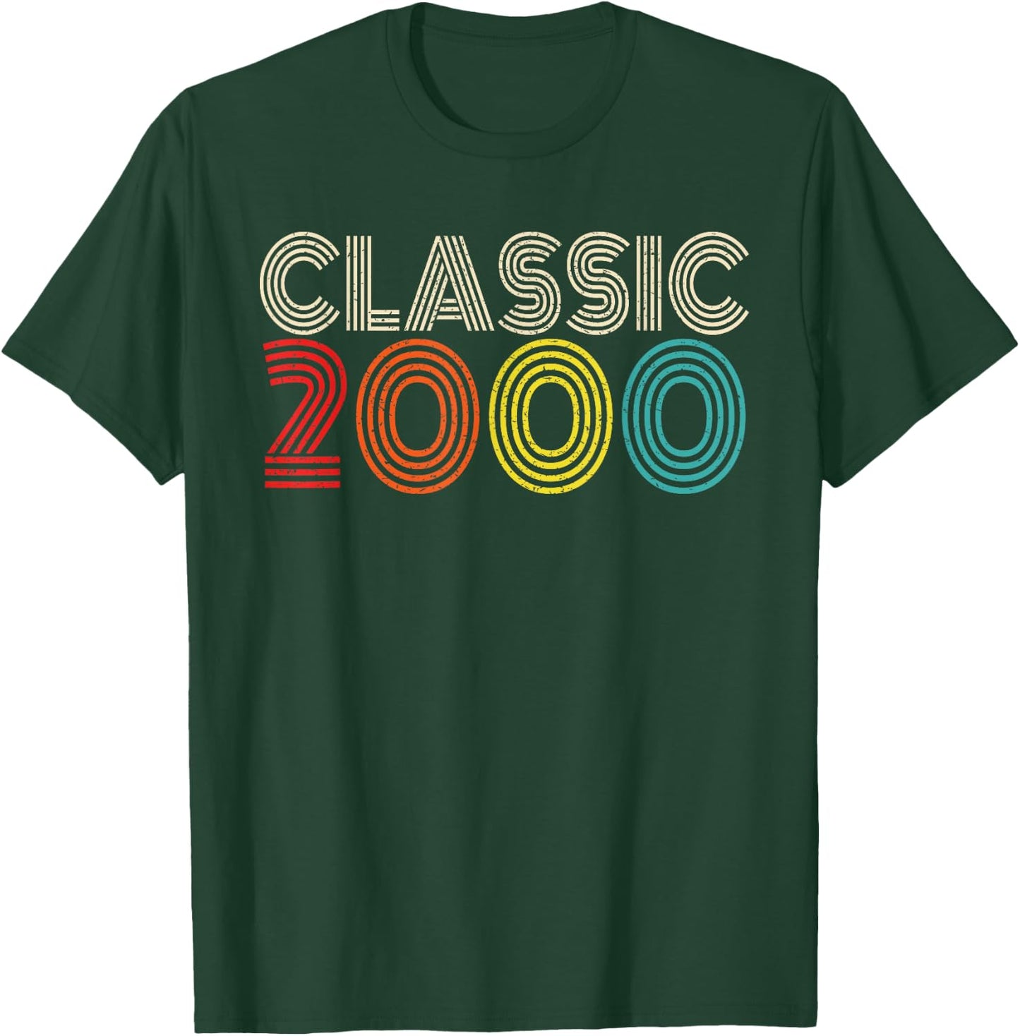 Classic 2000 Vintage 2000 Men Women Vintage Year Birthday T-Shirt - T-Shirt | Forest