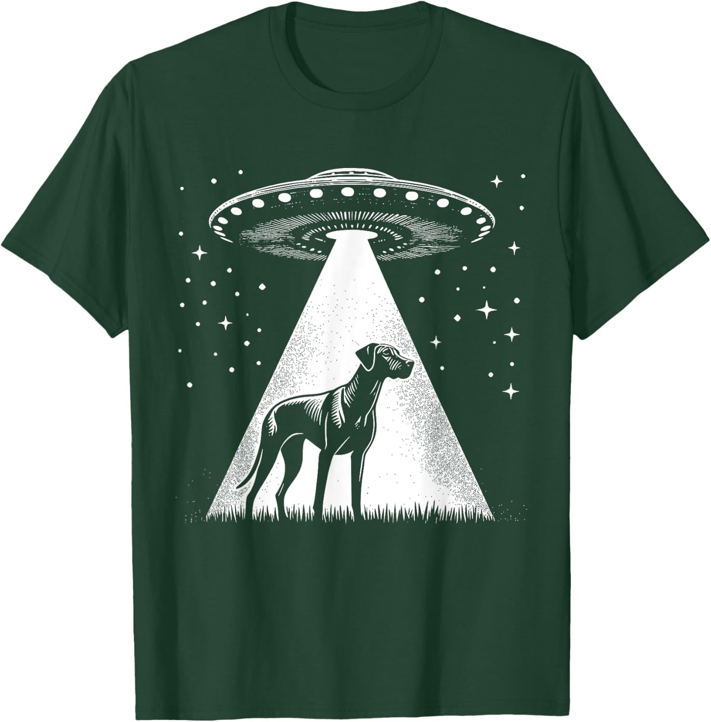Rhodesian Ridgeback Mom Dad Dog - Funny Alien UFO T-Shirt - T-Shirt | Forest
