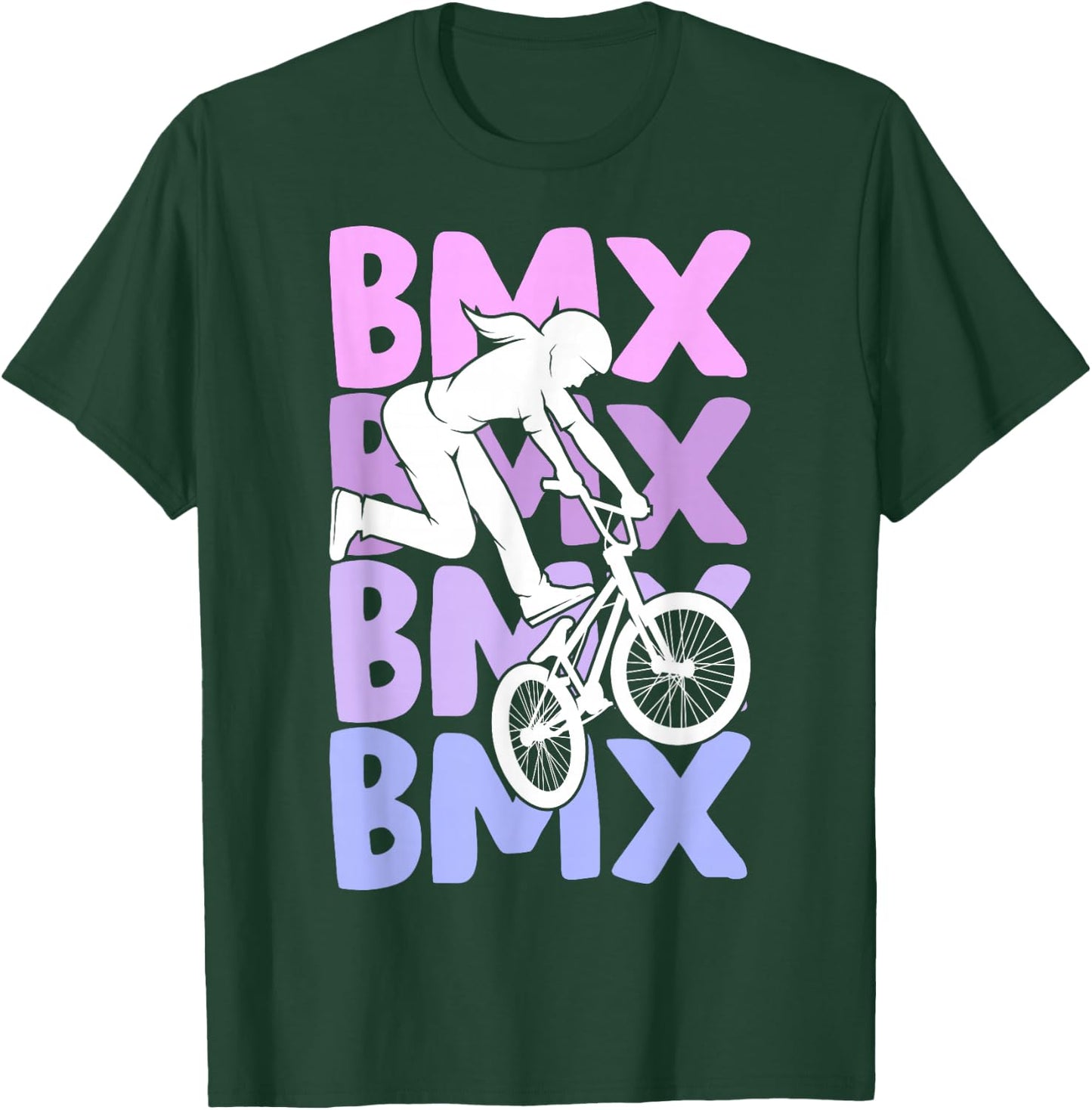 BMX Girls' Bike Stunt Children T-Shirt - T-Shirt | Forest