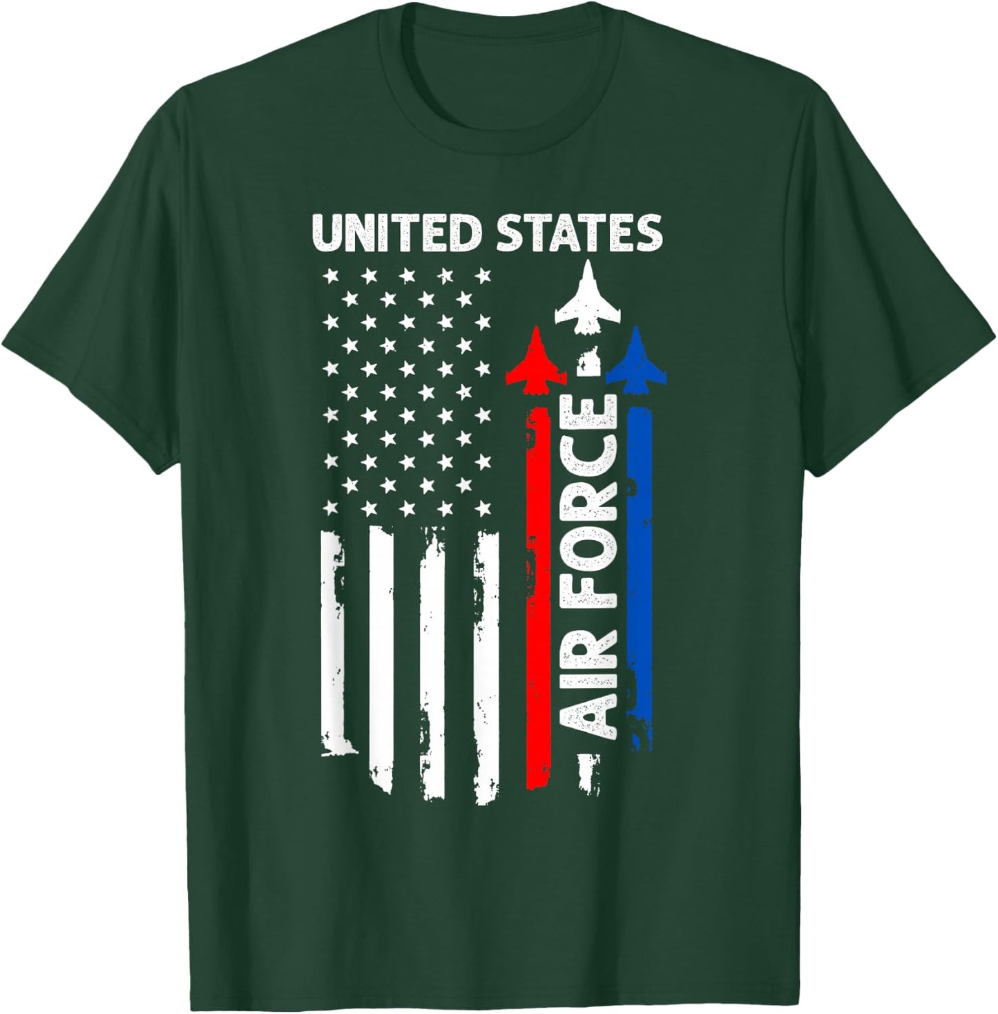 United States Air Force American USA Flag July 4th Patriotic T-Shirt - T-Shirt | Forest