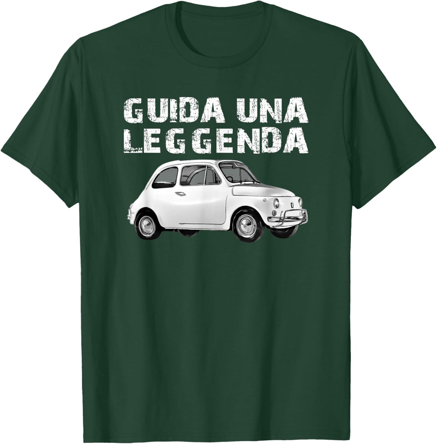 DOMI Fiat 500 Classic , Black, Small, Short Sleeve T-Shirt - T-Shirt | Forest