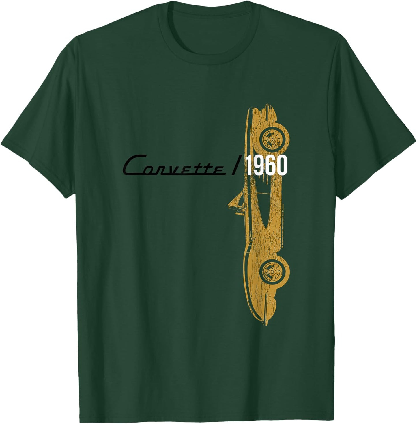 TNT -Adults Classic Fit Grey Corvette 1960 T-Shirt - T-Shirt | Forest
