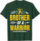 Childhood Cancer Awareness Brother Of A Warrior Gold Ribbon T-Shirt - T-Shirt | Forest