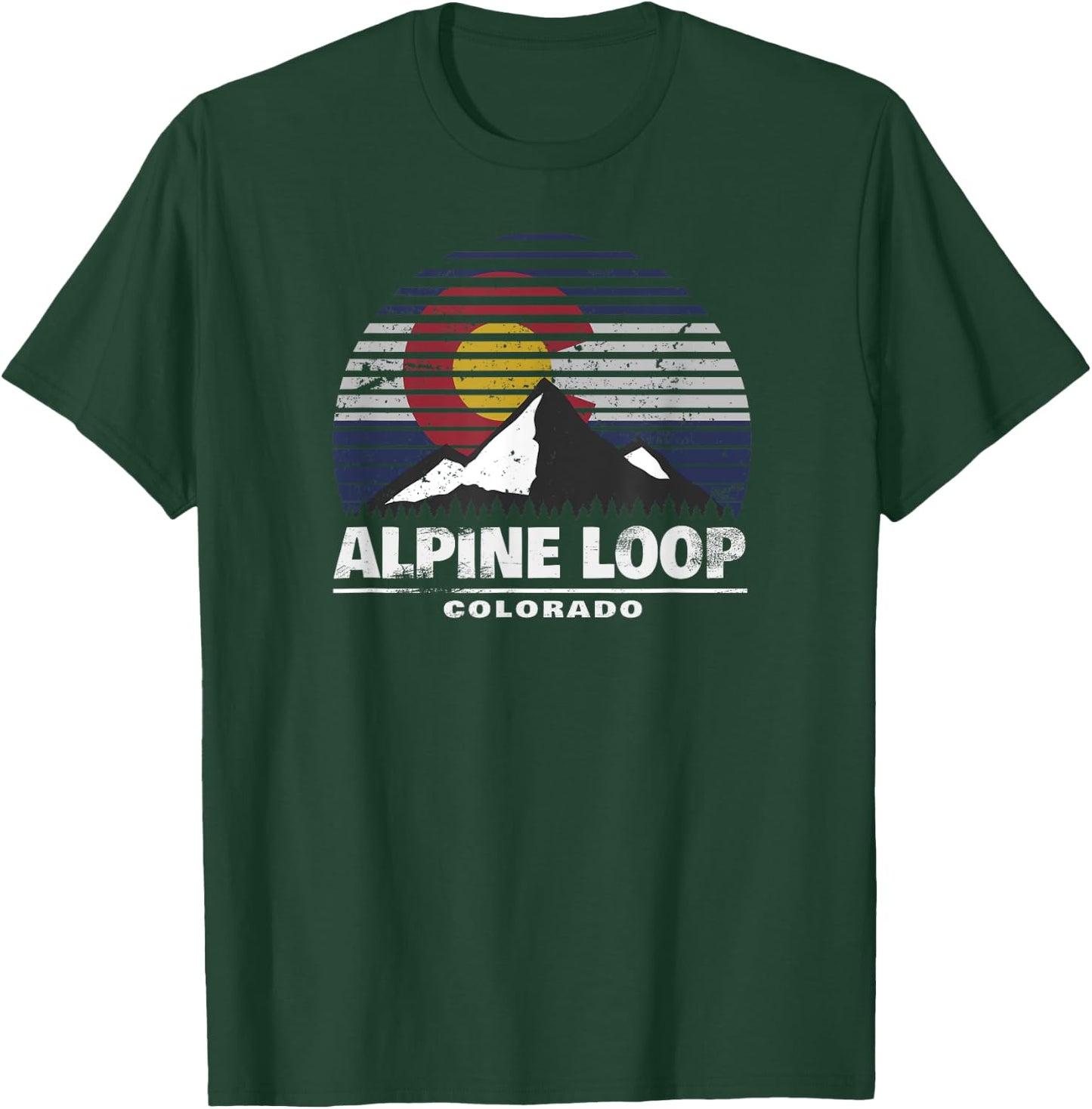 Alpine Loop Colorado Flag - Rocky Mountain Off Road 4x4 T-Shirt - T-Shirt | Forest