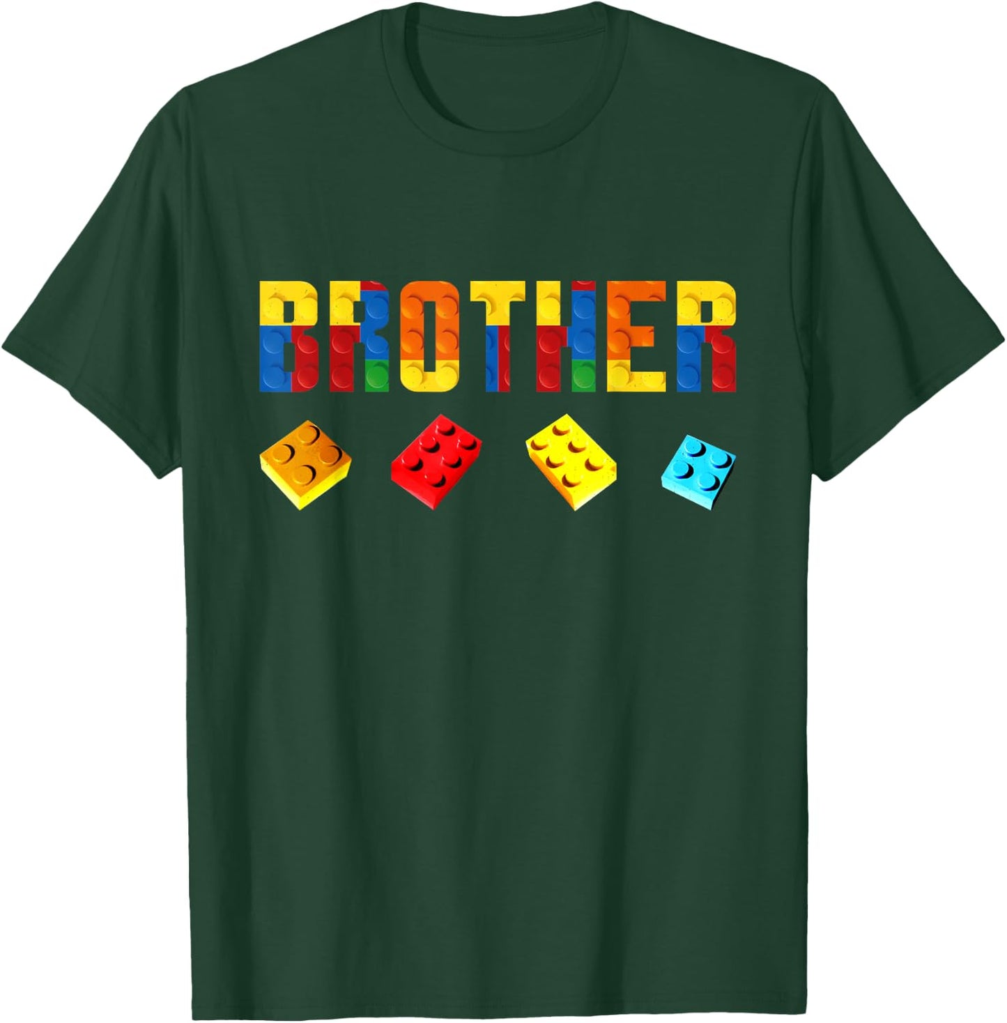 Brother Master Builder Building Blocks Birthday Family Boys T-Shirt - T-Shirt | Forest