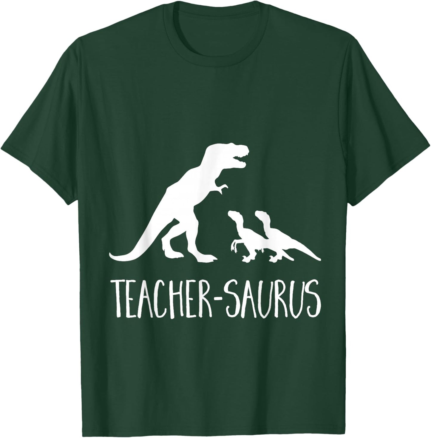 Teacher-Saurus Funny T-Rex & Raptor Animal School T Shirt Men Women Kids T-Shirt - T-Shirt | Forest