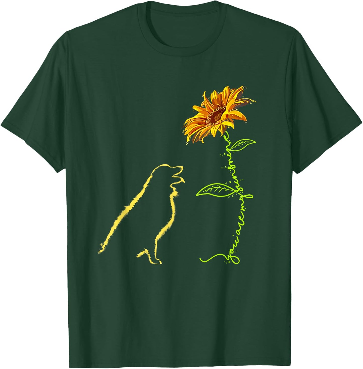 You Are My Sunshine Dog Sunflower Funny For Dog Lover T-Shirt - T-Shirt | Forest
