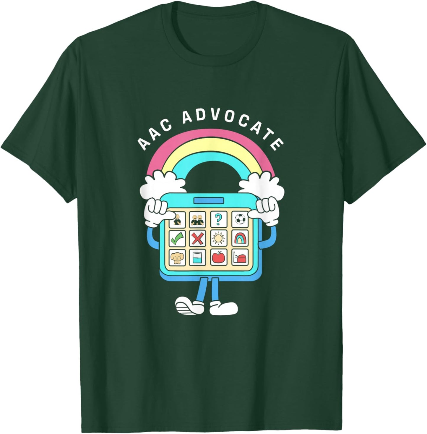 Cute Rainbow AAC Communication Device Advocate AAC Awareness T-Shirt - T-Shirt | Forest