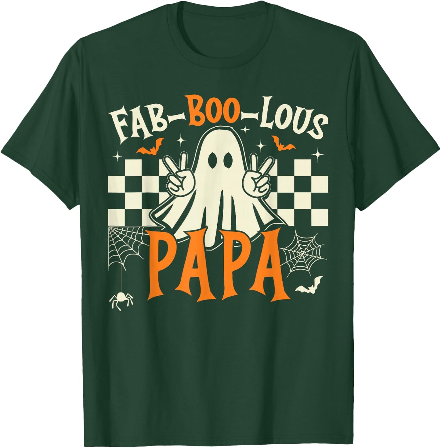 Fab Boo Lous Papa Retro Ghost Spooky Papa Halloween Costume T-Shirt - T-Shirt | Forest