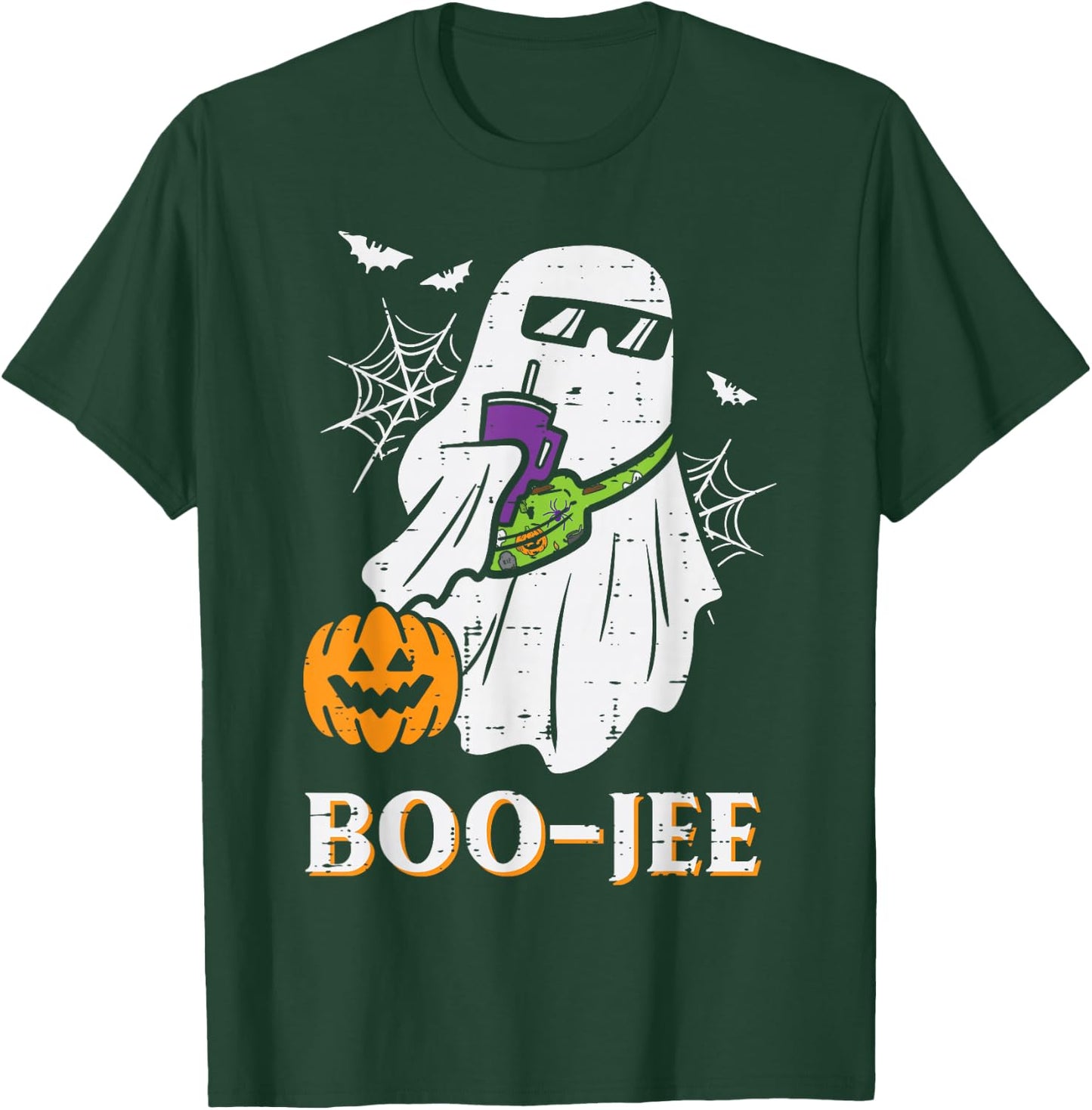 Halloween Boo Jee Ghost Boujee Bougie Costume Women Kids Men T-Shirt - T-Shirt | Forest