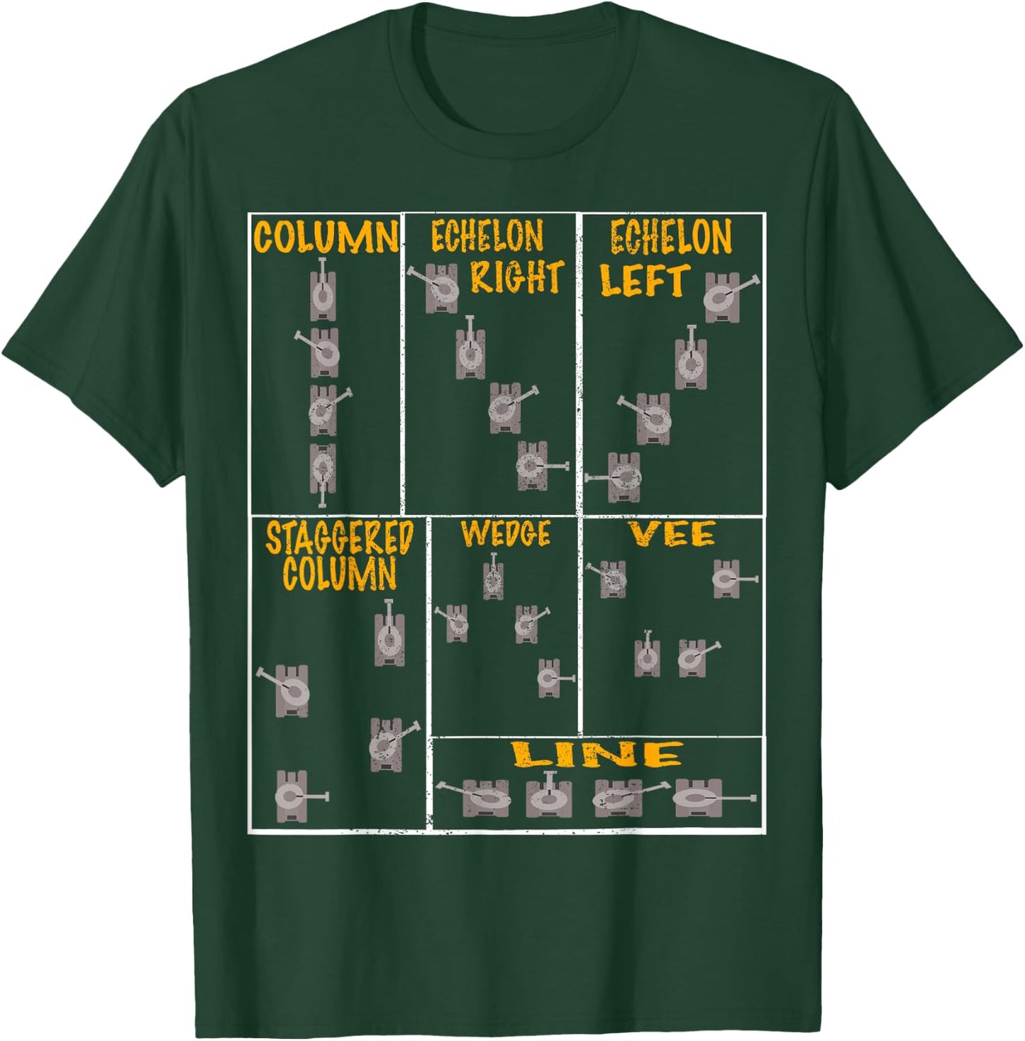 WW2 Tank Formation Panzer Distressed T-Shirt - T-Shirt | Forest