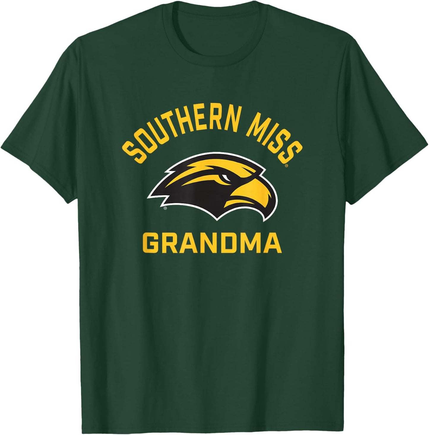 Southern Mississippi Golden Eagles Arched Grandma T-Shirt - T-Shirt | Forest