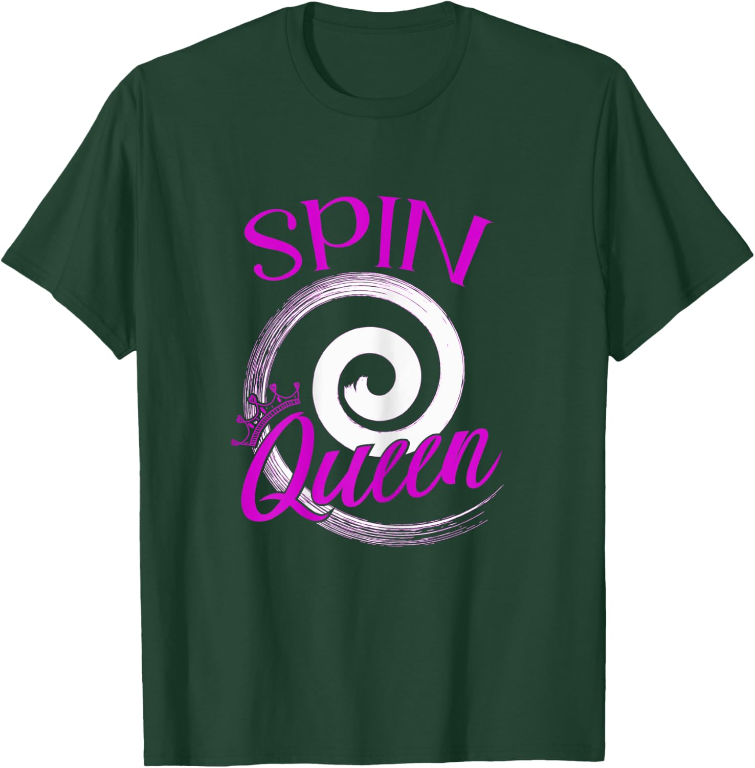 Spin Class Shirt Indoor Cycling Spinning Workout Spin Queen T-Shirt - T-Shirt | Forest