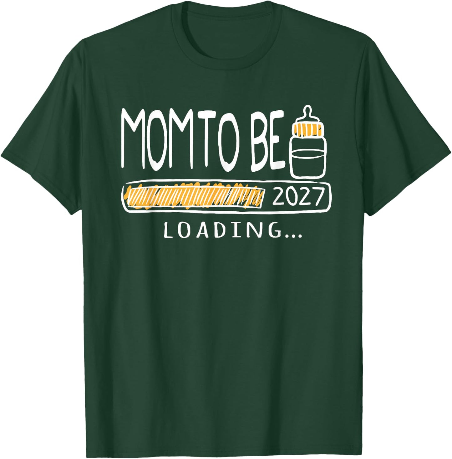 Mom to Be 2027 Loading New Mom Est. 2027 Mommy Mothers Day T-Shirt - T-Shirt | Forest