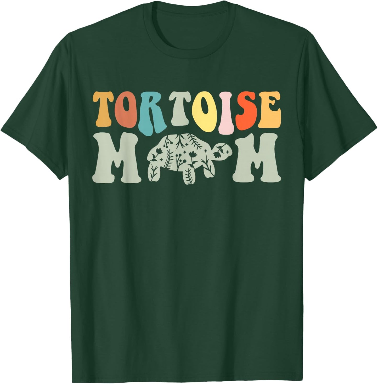 RoyalTees : Women's Tortoise Mom - Black, Small, Short Sleeve T-Shirt - T-Shirt | Forest