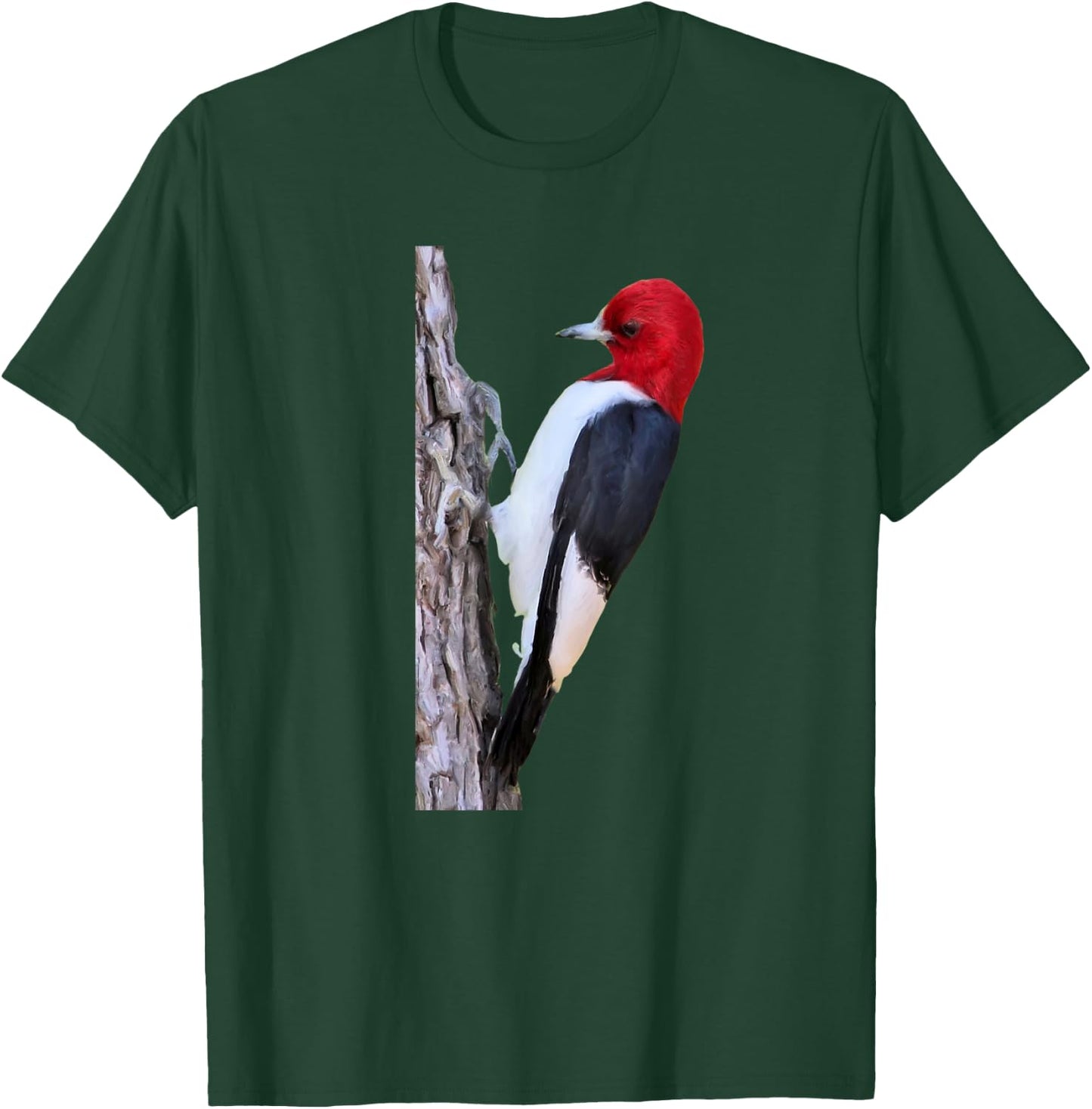 Bird Red-headed Woodpecker Bird Ornithology T-Shirt - T-Shirt | Forest