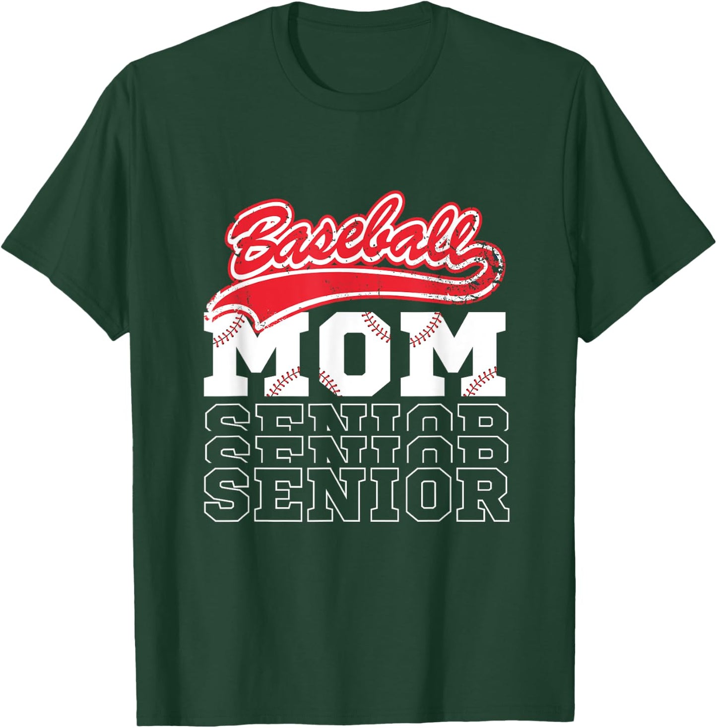 Baseball Senior Mom Class of Baseball Mama Mother's Day T-Shirt - T-Shirt | Forest
