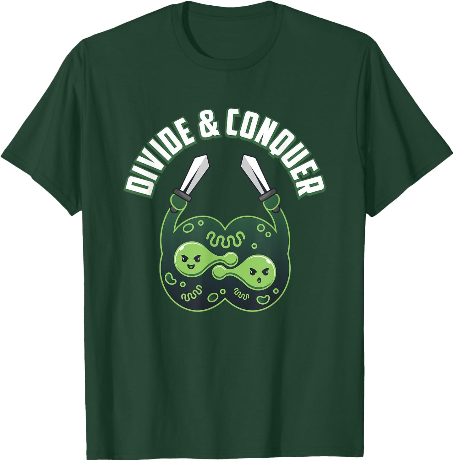 Divide And Conquer Gaming Cells Biology Science Biologist T-Shirt - T-Shirt | Forest