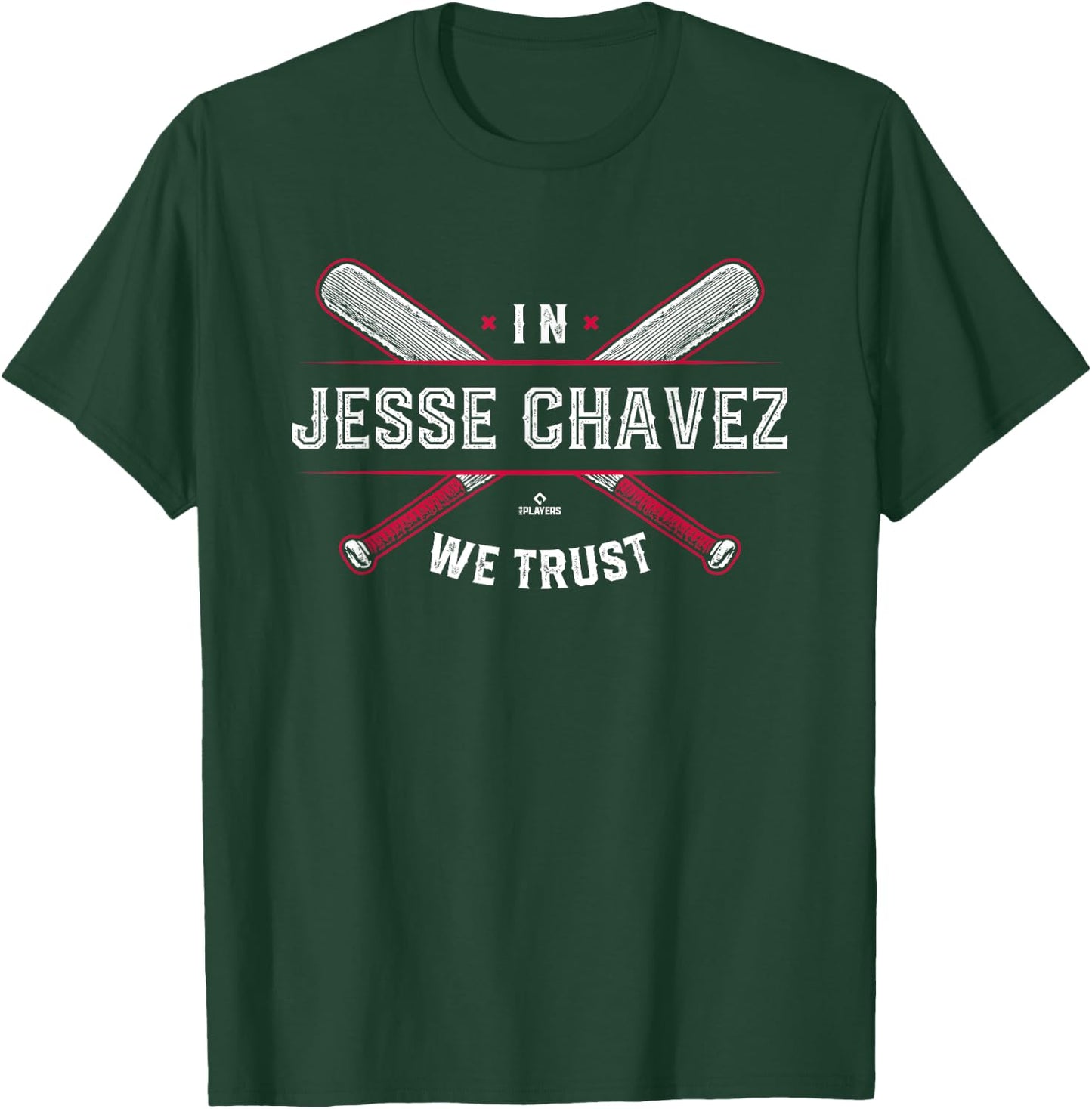 We Trust in Jesse Chavez Atlanta Baseball MLBPA T-Shirt - T-Shirt | Forest