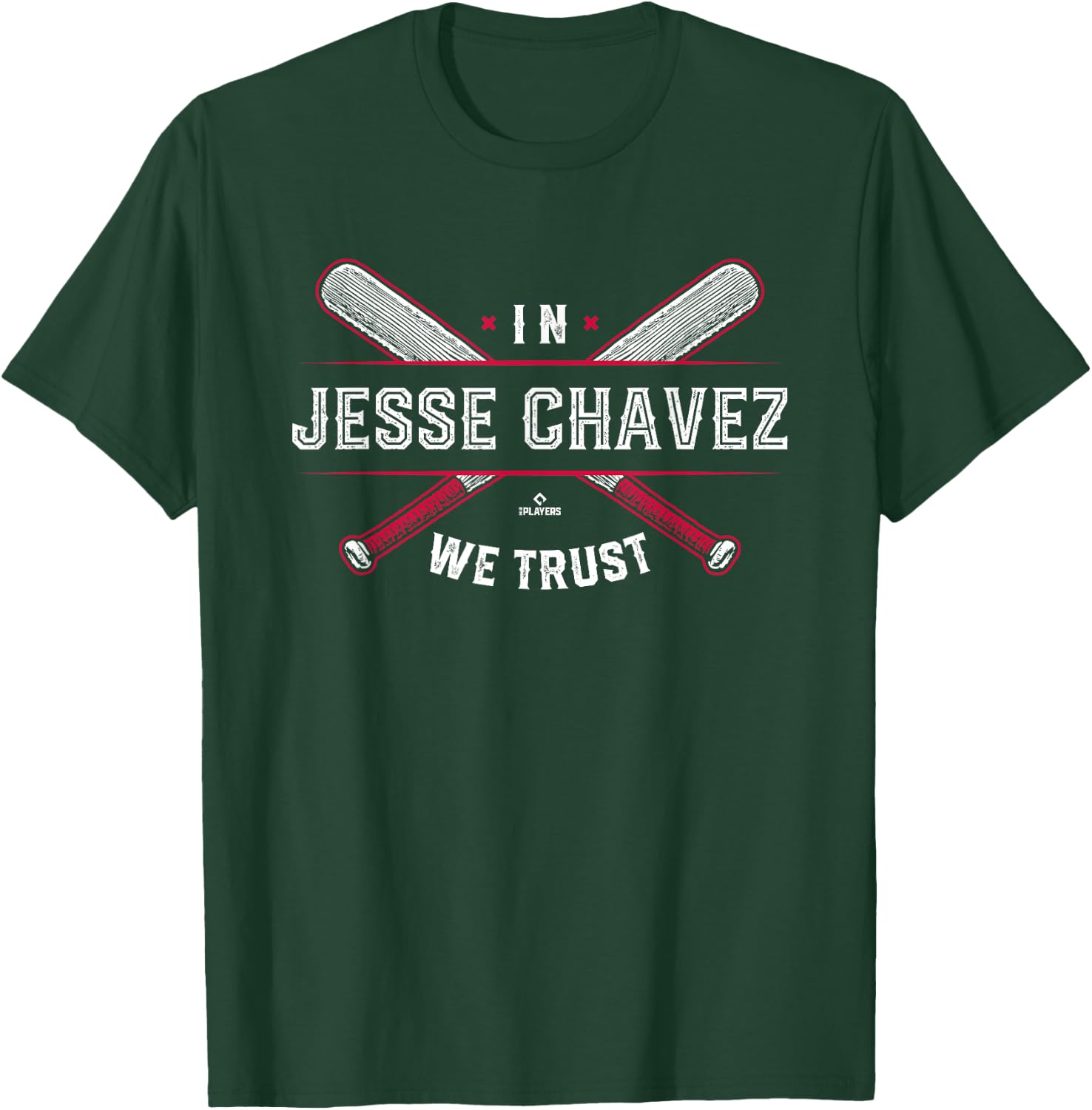 We Trust in Jesse Chavez Atlanta Baseball MLBPA T-Shirt - T-Shirt | Forest
