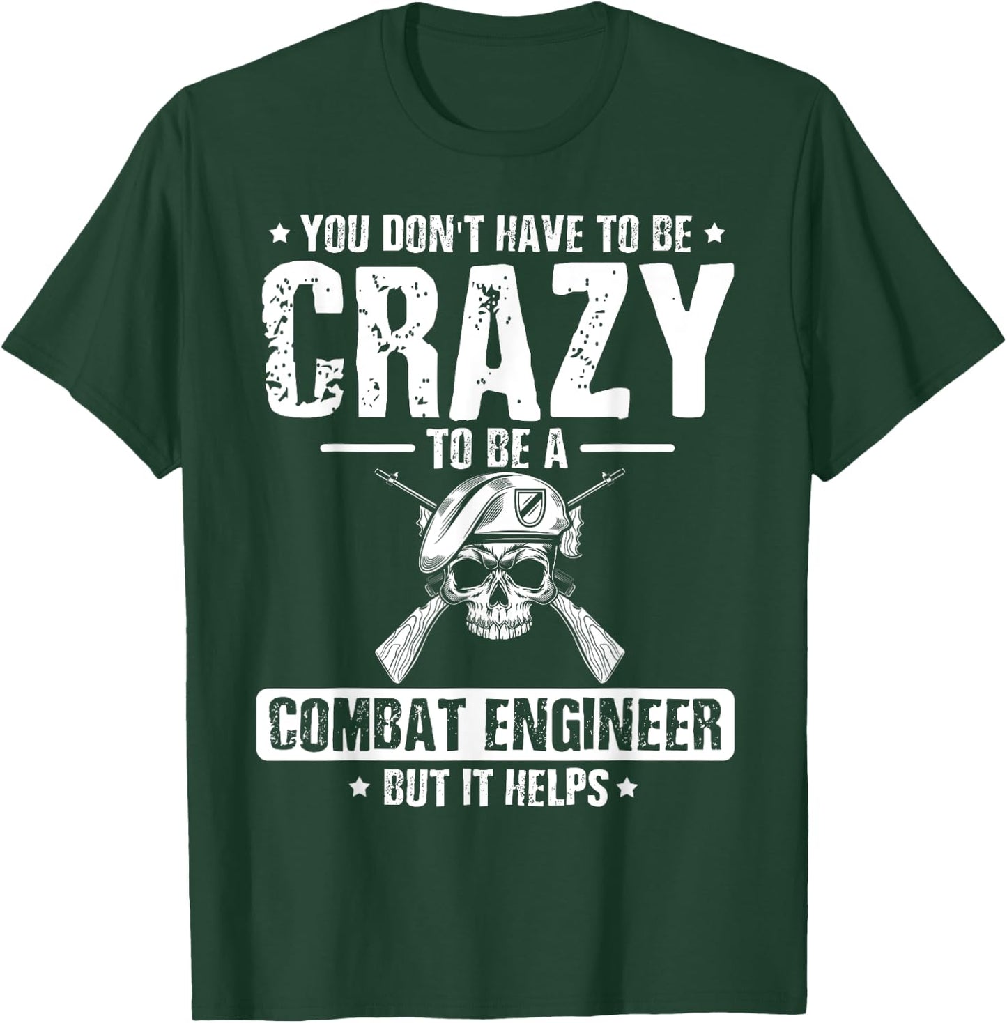 Combat Mission US Military US Army Combat Engineer T-Shirt - T-Shirt | Forest