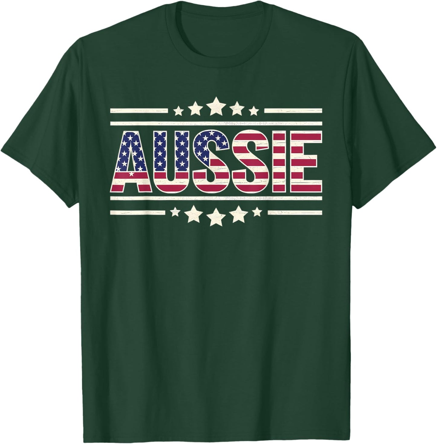 Aussie Australia Day 4th of July Australian American Aussie T-Shirt - T-Shirt | Forest