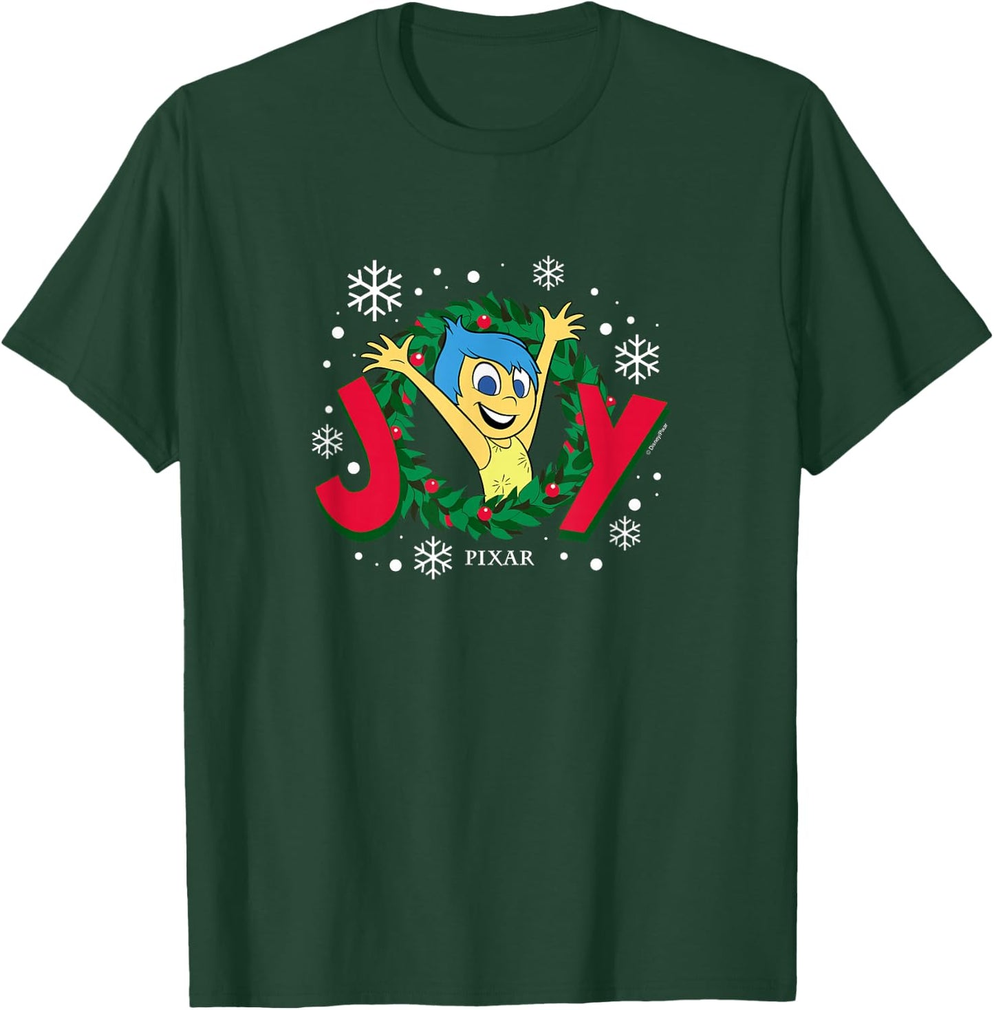 Inside Out 2 - Joy Christmas Wreath T-Shirt - T-Shirt | Forest