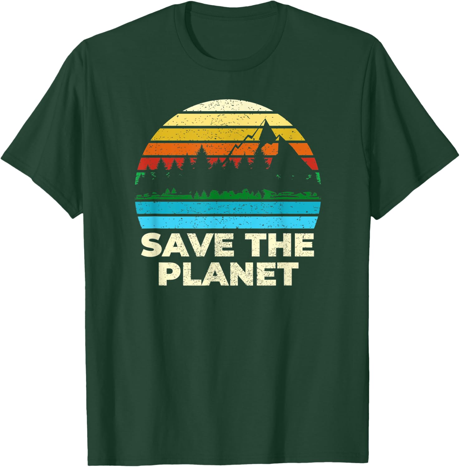 Save Protect The Planet Retro Vintage Earth Day T-Shirt - T-Shirt | Forest