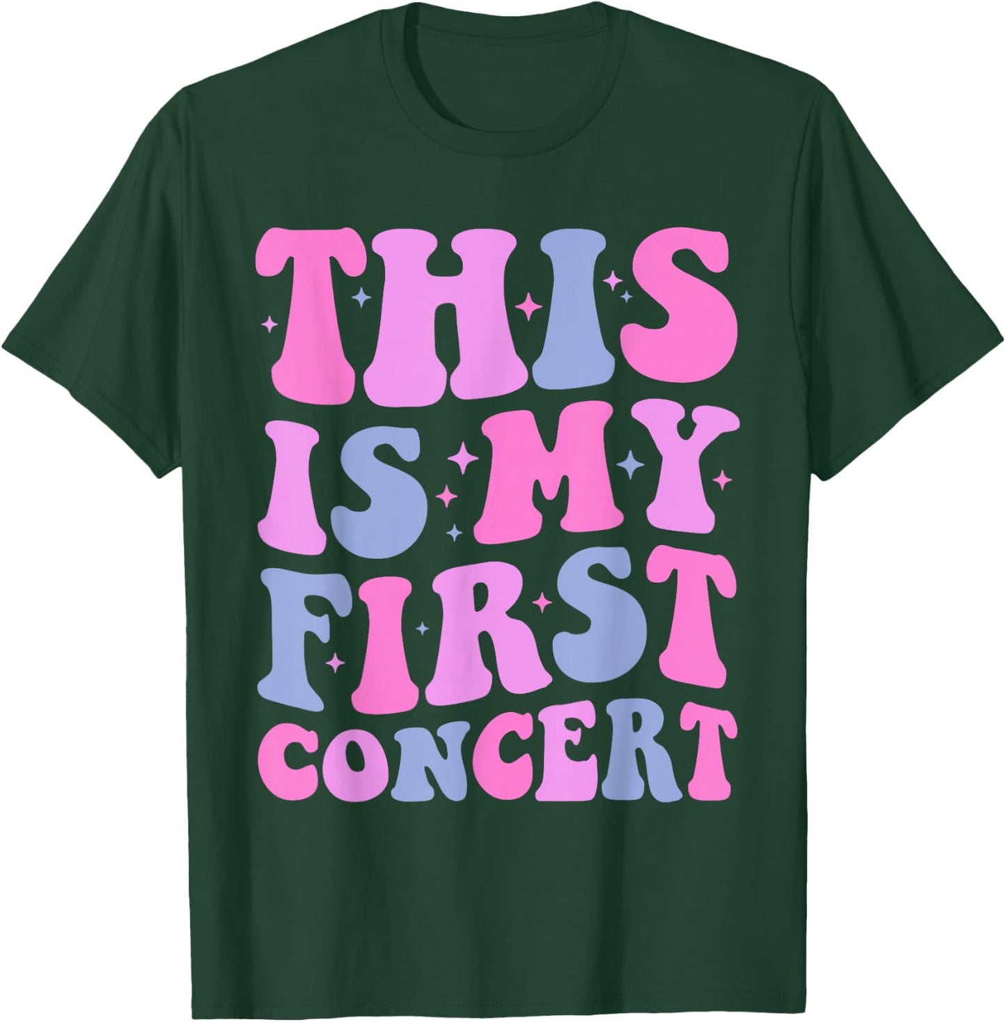 This Is My First Concert Music Event Retro Groovy Girls T-Shirt - T-Shirt | Forest