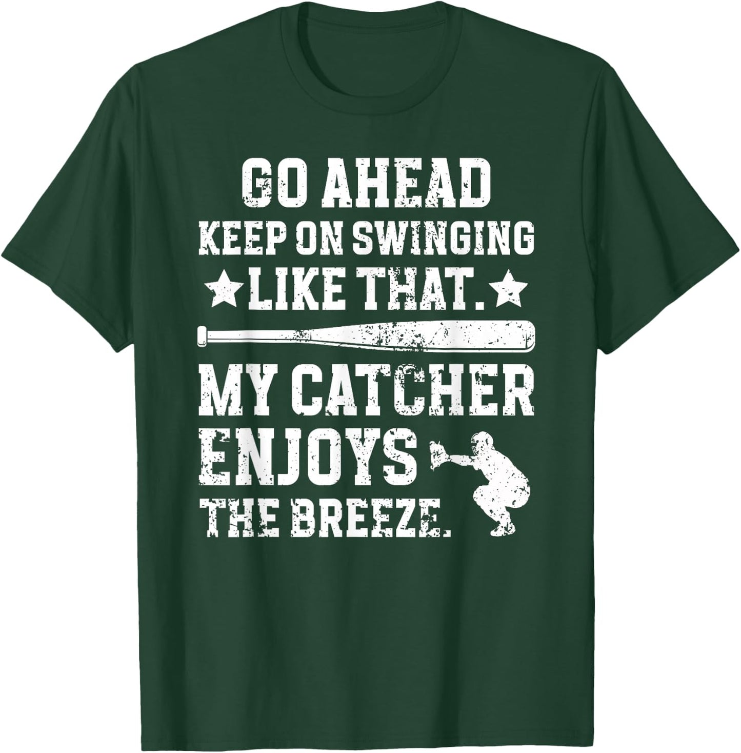 Funny Baseball Catcher Mom Of A Baseball Catcher Mama T-Shirt - T-Shirt | Forest