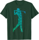Golfer Silhouette Golf Things Golfing Dad Men Women Kids T-Shirt - T-Shirt | Forest
