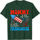 Mommy Of The Little Firecracker 4th of July Birthday Party T-Shirt - T-Shirt | Forest
