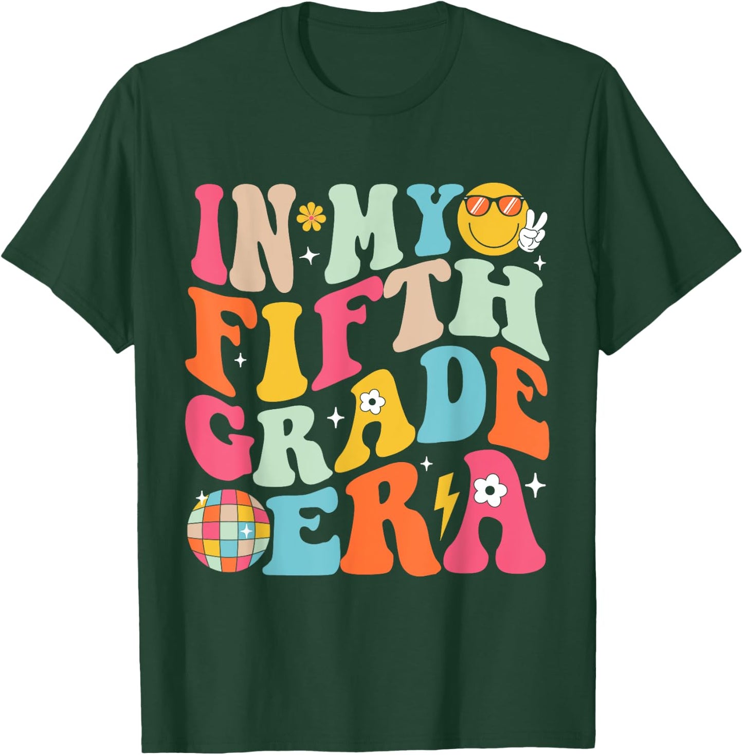 In My Fifth Grade Era Boys Girls Back To School 5th Grade T-Shirt - T-Shirt | Forest